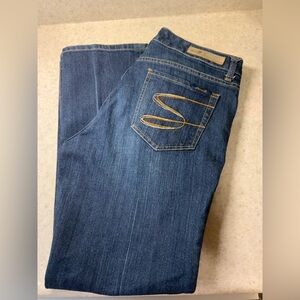 Seven7 Women's Straight Leg Jeans - Dark Blue